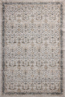 A power-loomed polyester area rug in refined ivory and grounding stone tones with traditional and distressed motifs, the Anniston ANS-01 Ivory / Stone Area Rug grounds your room beautifully