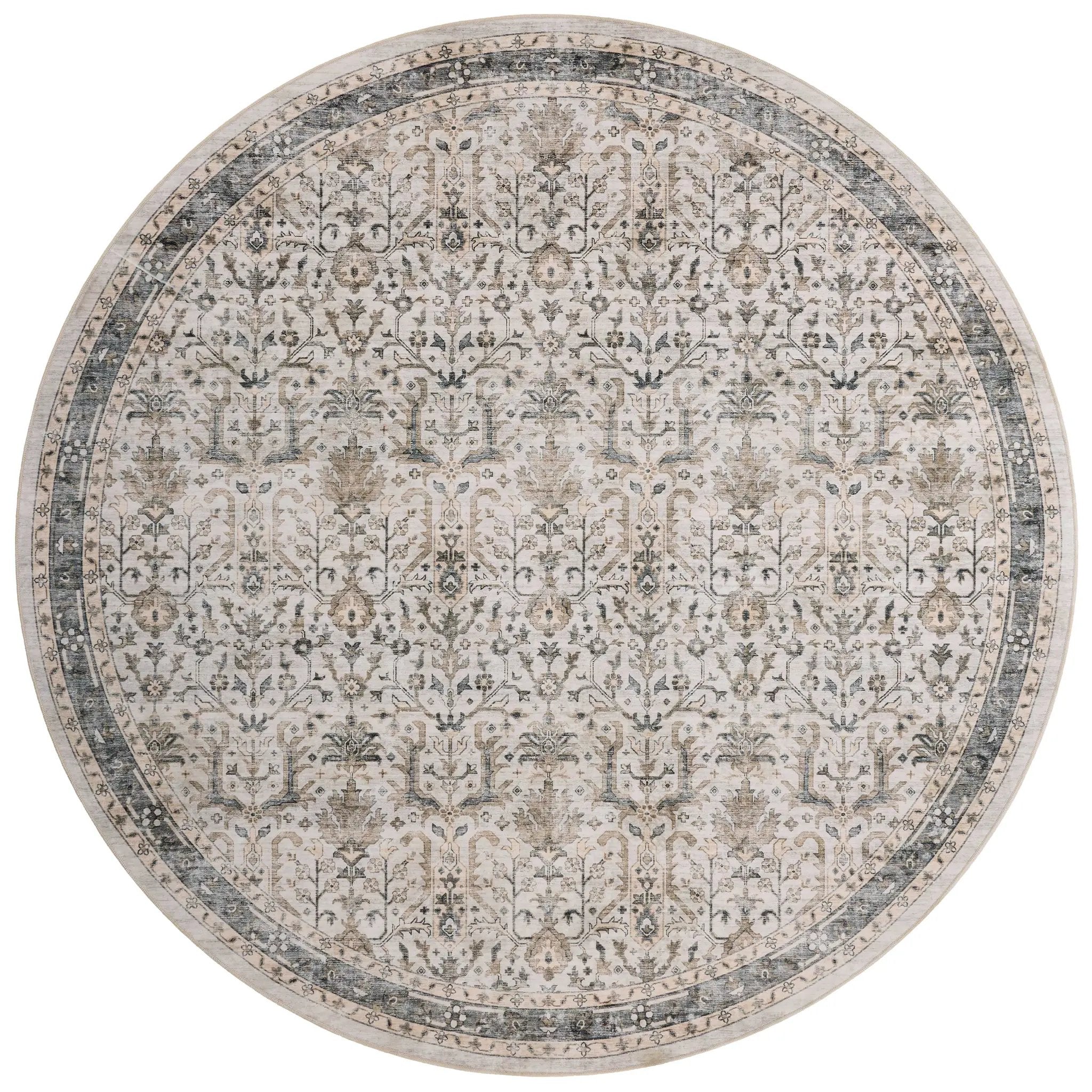 Anniston ANS-01 Ivory / Stone Area Rug by Loloi