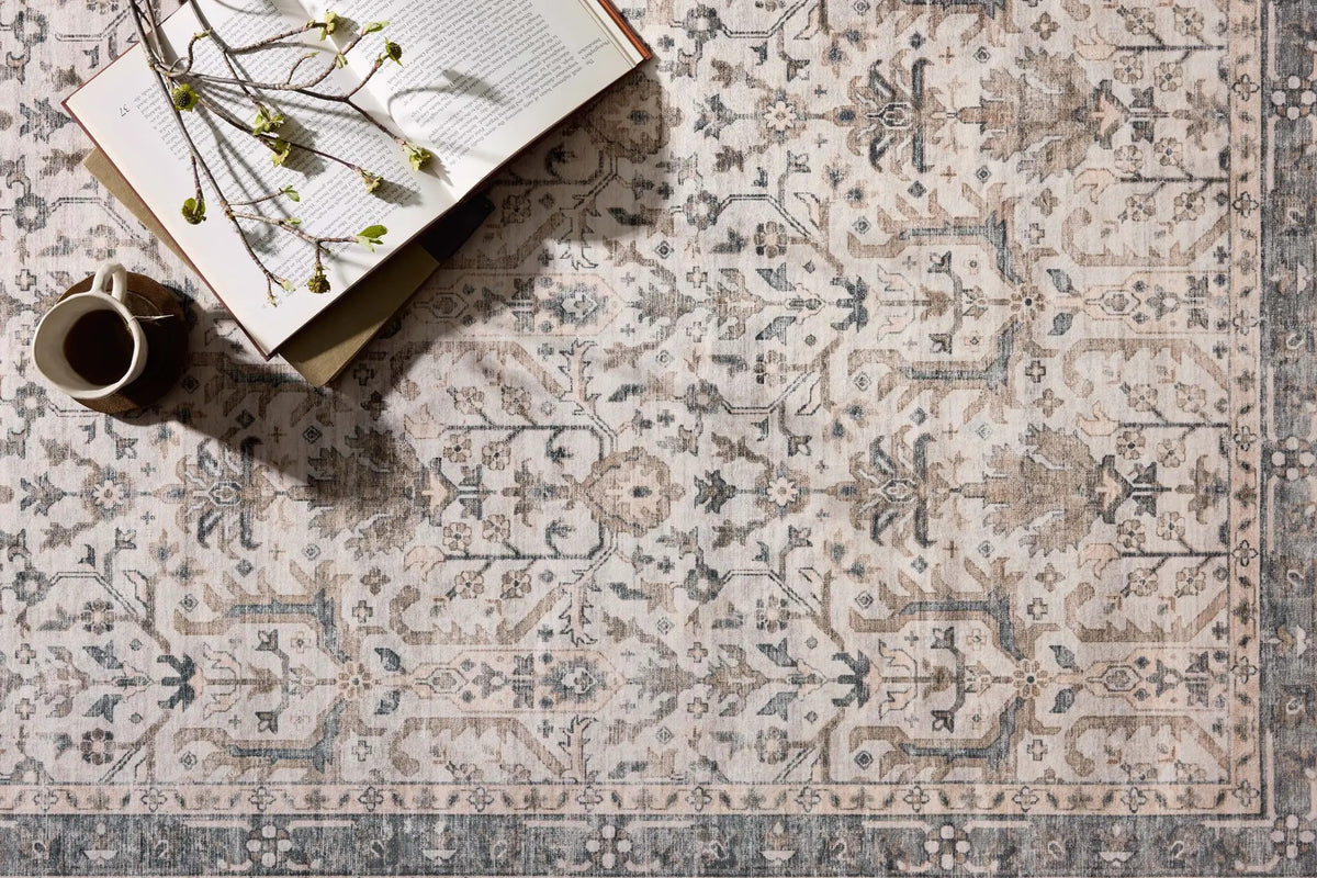 Anniston ANS-01 Ivory / Stone Area Rug by Loloi
