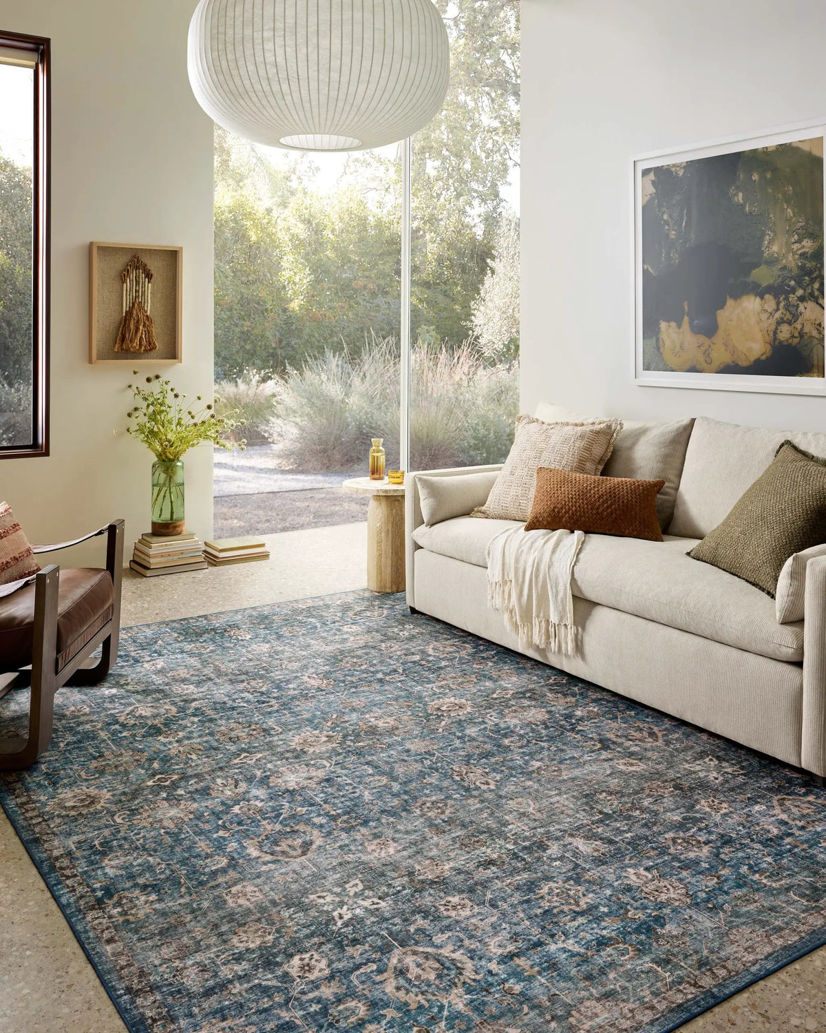 Anniston ANS-02 Lagoon / Natural Area Rug by Loloi