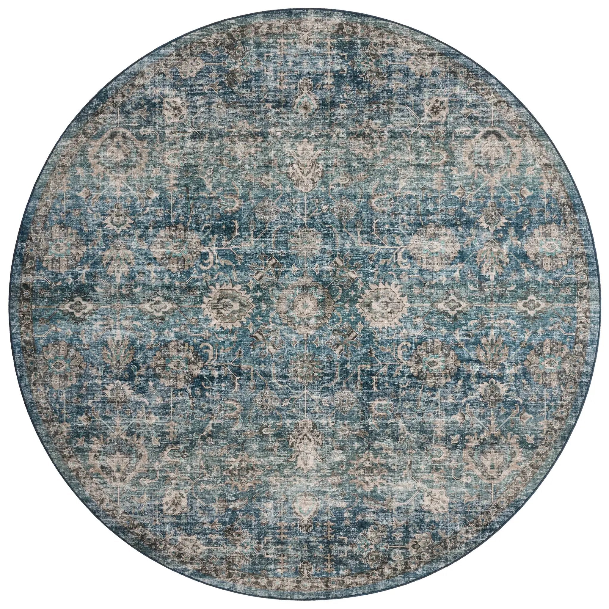 Anniston ANS-02 Lagoon / Natural Area Rug by Loloi