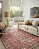 The Anniston ANS-04 Spice / Multi Area Rug showcases spirited spice and vibrant multi-toned tones in a power-loomed polyester area rug with traditional and distressed style