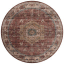 The Anniston ANS-04 Spice / Multi Area Rug showcases spirited spice and vibrant multi-toned tones in a power-loomed polyester area rug with traditional and distressed style