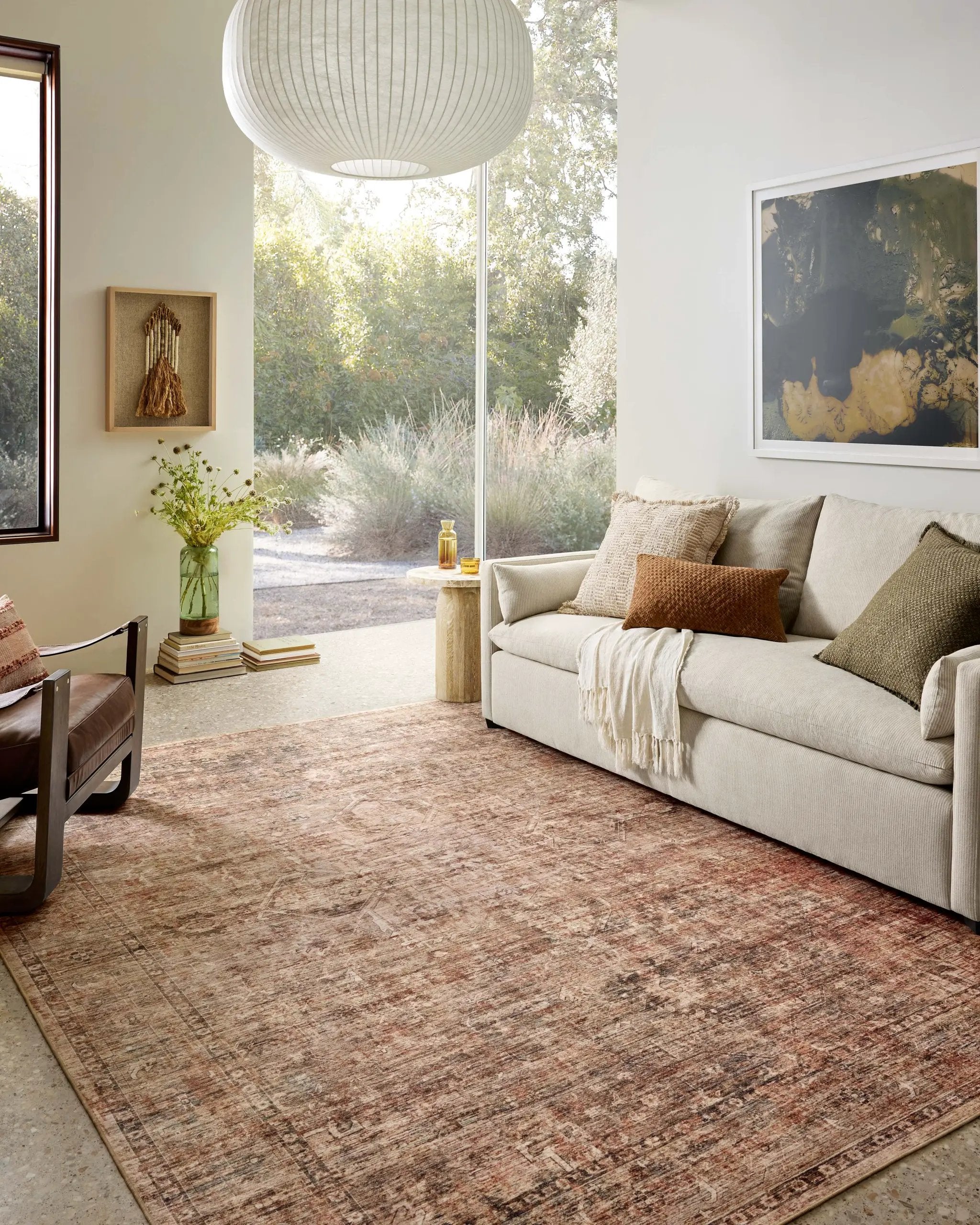 Anniston ANS-06 Clay / Charcoal Area Rug by Loloi