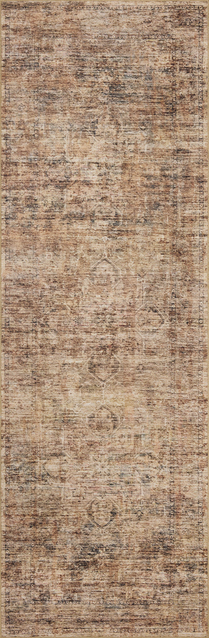 A power-loomed polyester area rug with traditional and distressed flair in earthy clay and deep charcoal tones, the Anniston ANS-06 Clay / Charcoal Area Rug anchors any room