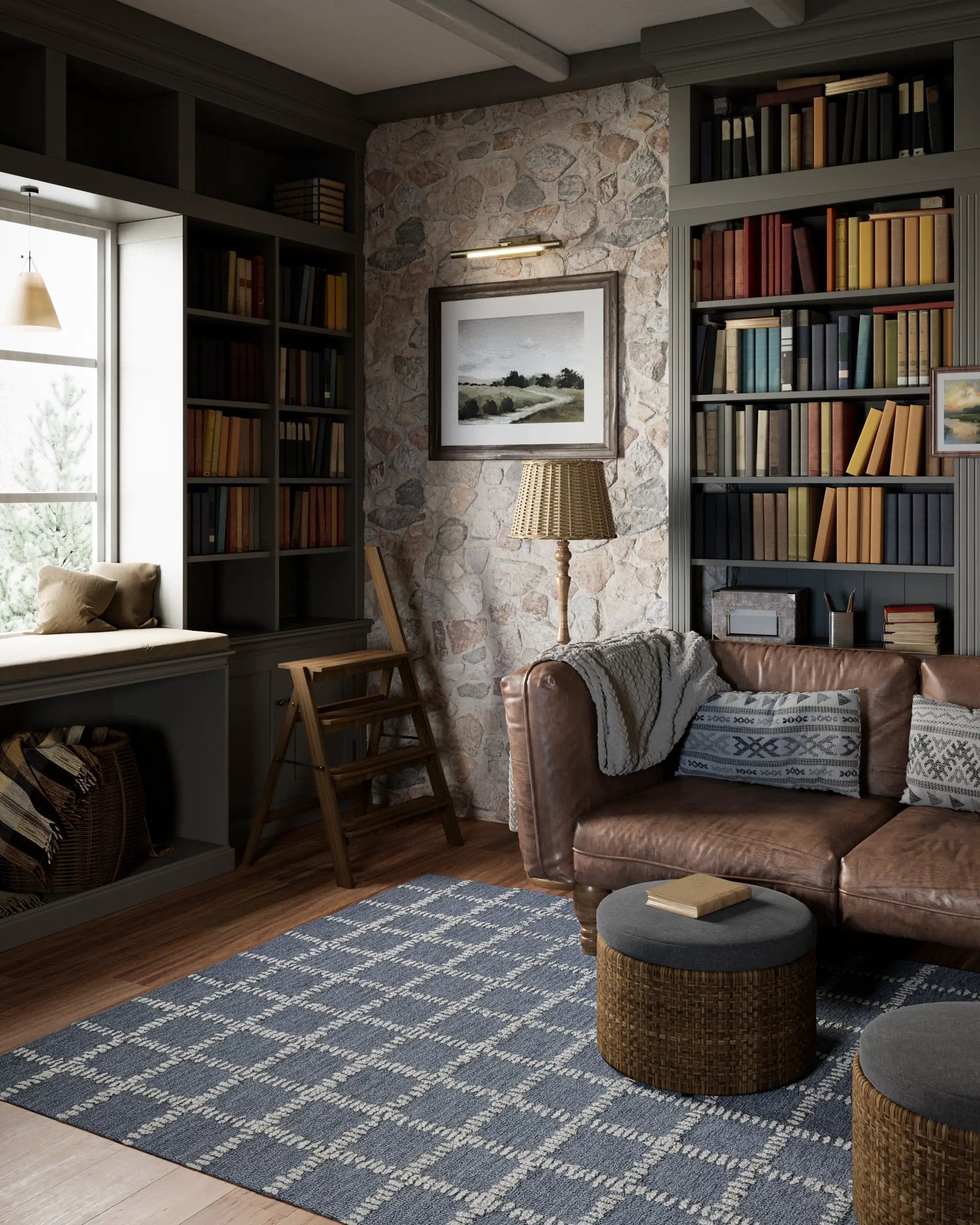 Archer ARC-3 Blue Area Rug by Momeni