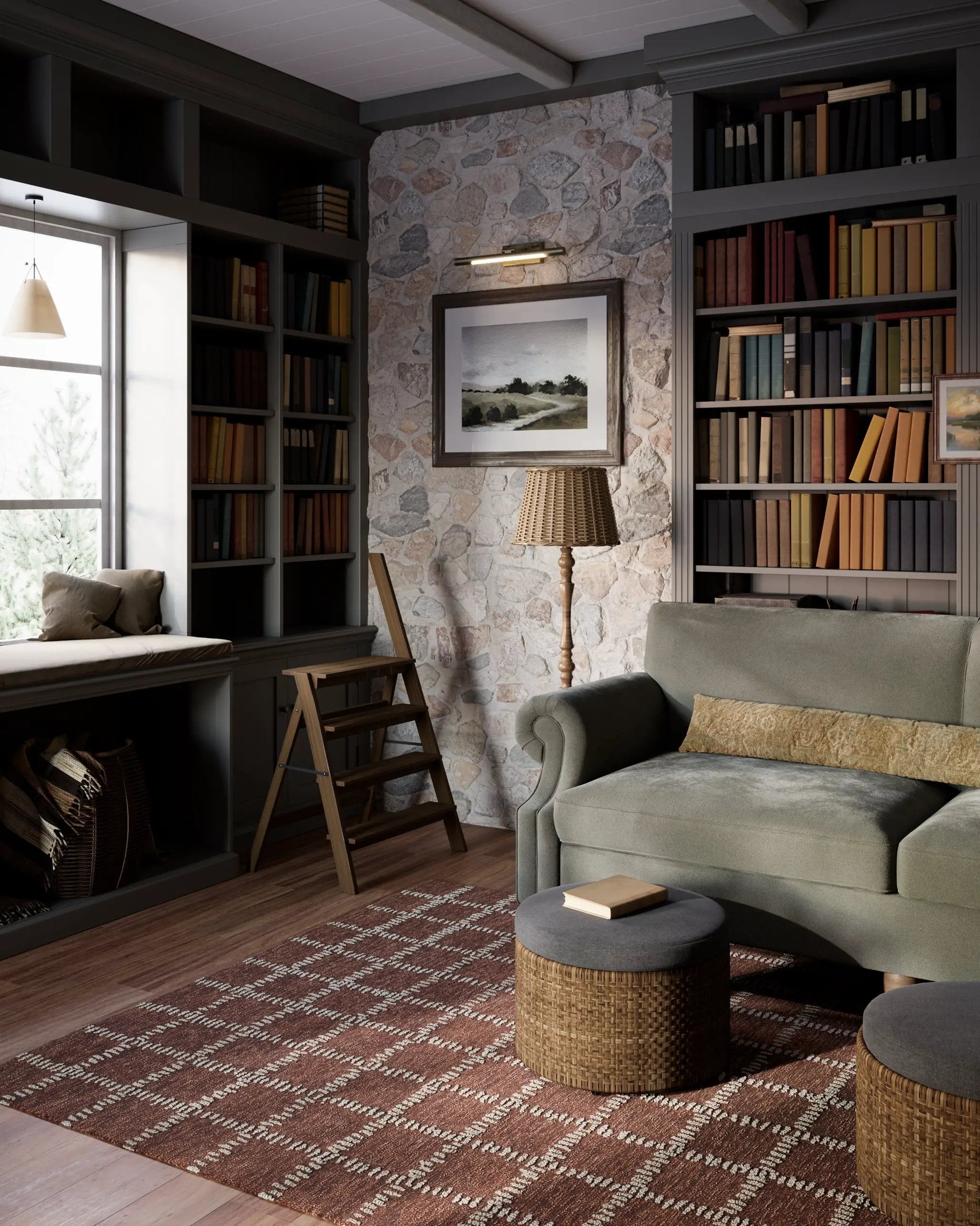 Archer ARC-3 Rust Area Rug by Momeni