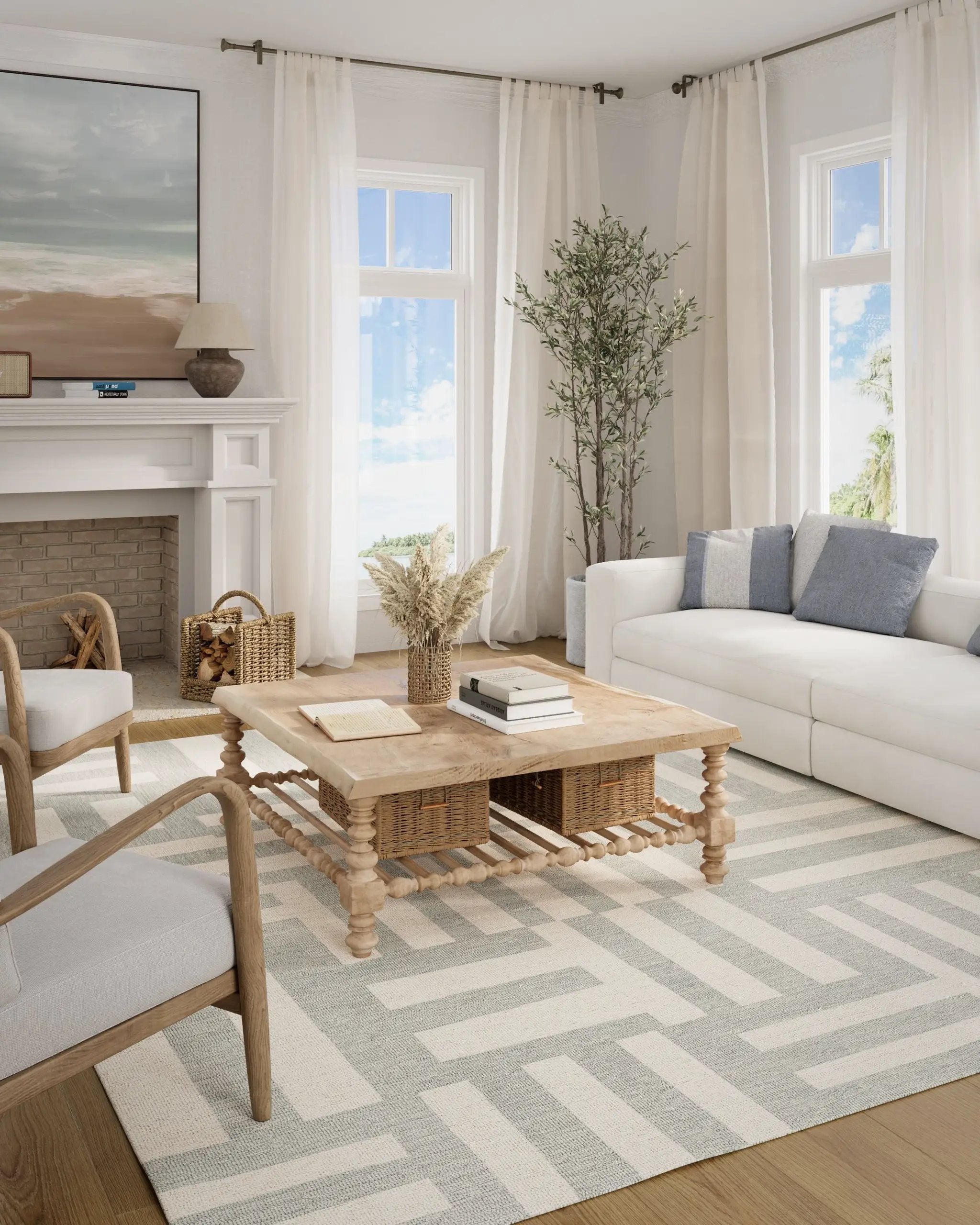 Archer ARC-8 Blue Area Rug by Momeni