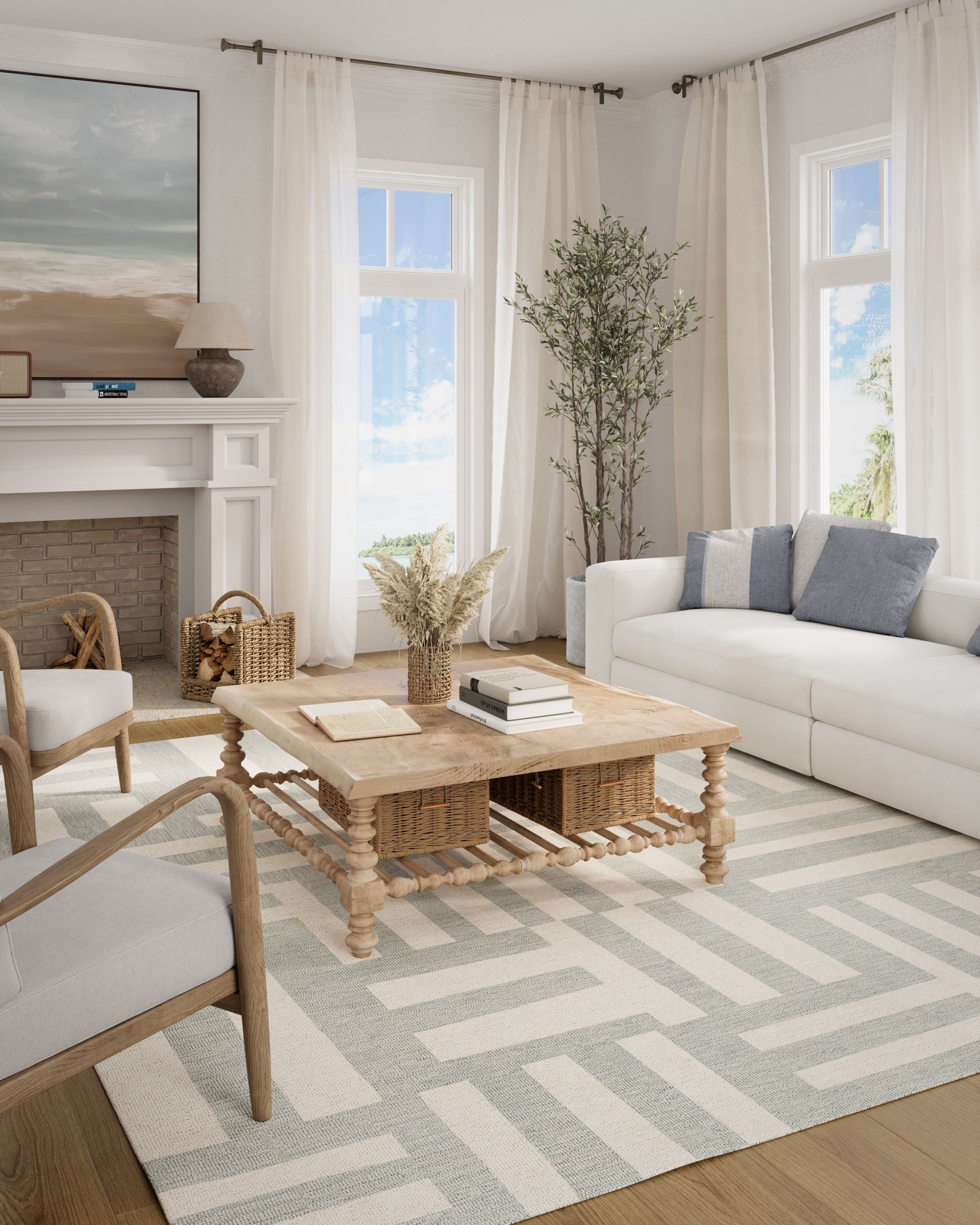 Momeni Archer ARC-8 Blue Hand Tufted Area Rug