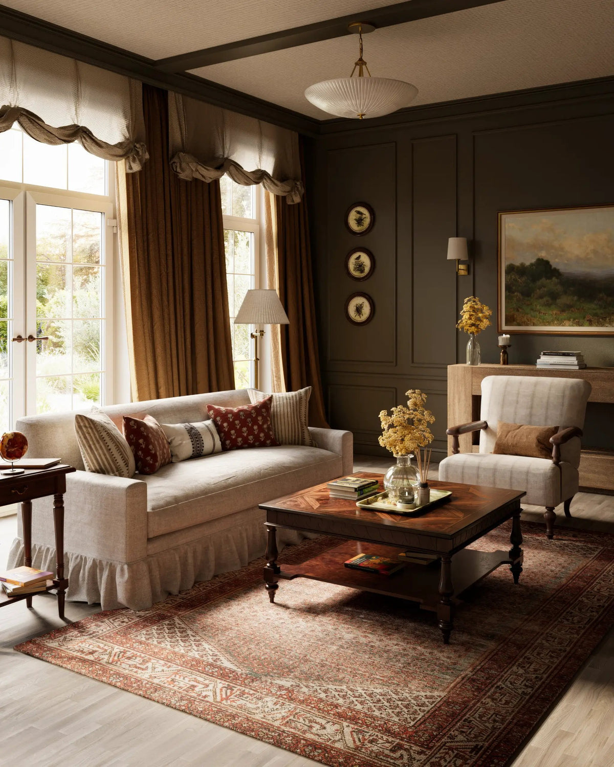 Ariana ARI-9 Rust Area Rug by Momeni