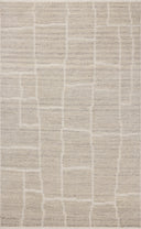 Featuring gentle dove hues and contemporary detail, the Asha ASA-01 Dove Area Rug is a hand-loomed wool and cotton area rug for any room