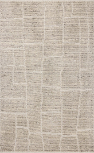 Featuring gentle dove hues and contemporary detail, the Asha ASA-01 Dove Area Rug is a hand-loomed wool and cotton area rug for any room