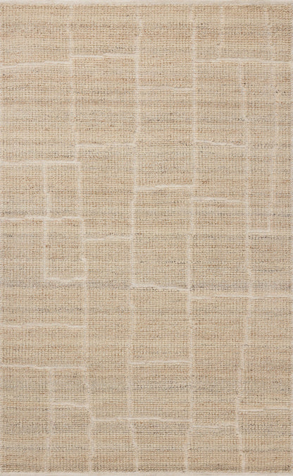 A hand-loomed wool and cotton area rug with contemporary flair in warm natural tones, the Asha ASA-01 Natural Area Rug anchors any room
