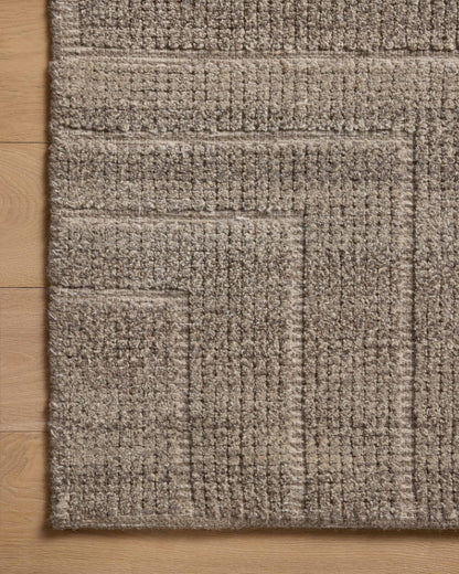 Crafted as a hand-loomed wool and cotton area rug, the Asha ASA-02 Bark Area Rug brings grounded bark warmth and contemporary character to your space