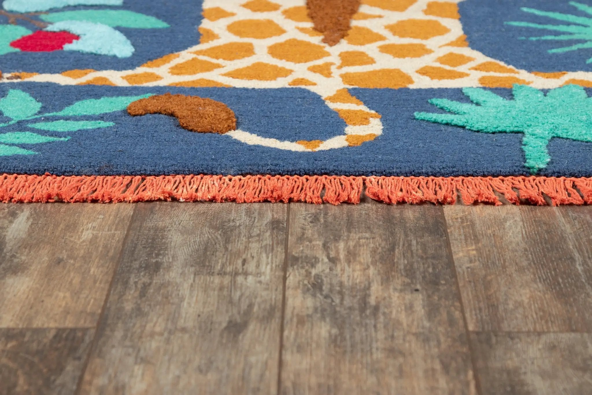 Atticus ATC-3 (Giraffe) Navy Area Rug by Novogratz by Momeni