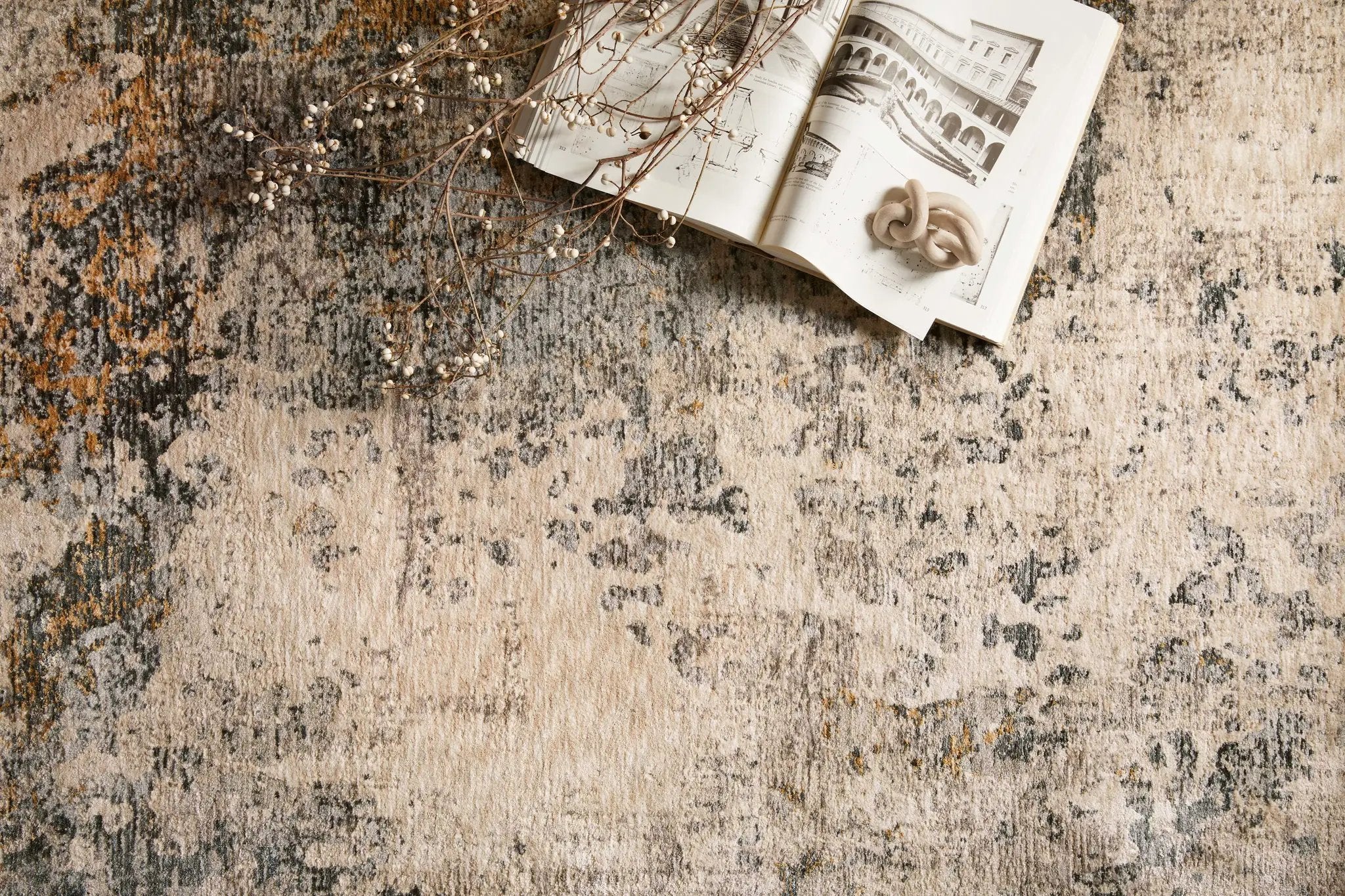 Axel AXE-04 Ocean / Beige Area Rug by Loloi