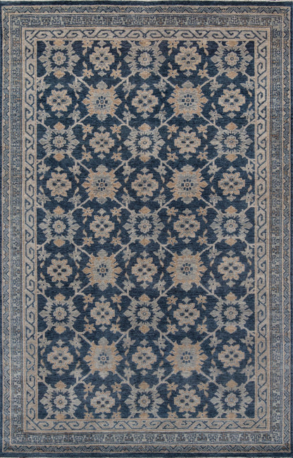 Momeni Banaras BNR-1 Blue Hand Knotted Area Rug