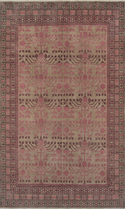 Momeni Banaras BNR-5 Pink Hand Knotted Area Rug