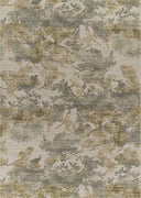 Barron BRN-1 Multicolor Area Rug with geometric patterns in muted earth tones, wool-cotton blend