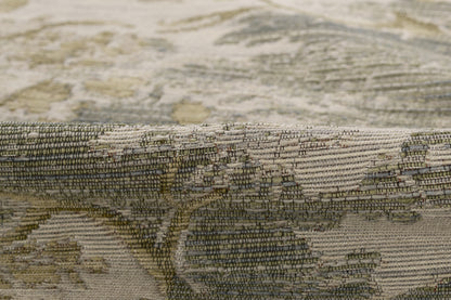 Barron BRN-1 Multicolor Area Rug with geometric patterns in muted earth tones, wool-cotton blend
