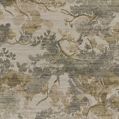 Barron BRN-1 Multicolor Area Rug with geometric patterns in muted earth tones, wool-cotton blend