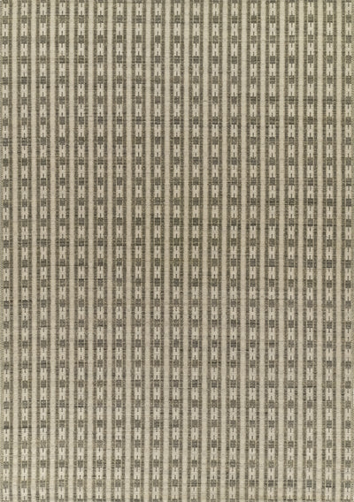 Barron BRN-2 Green Area Rug featuring subtle stripe patterns, 80% wool 20% cotton