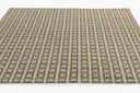Barron BRN-2 Green Area Rug featuring subtle stripe patterns, 80% wool 20% cotton