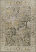 Barron BRN-3 Multicolor Area Rug in beige and blue earth tones, machine made in Egypt