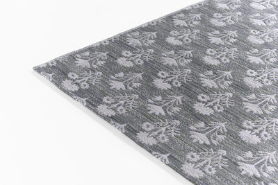 Barron BRN-5 Blue Area Rug with geometric-inspired patterns, premium wool-cotton blend
