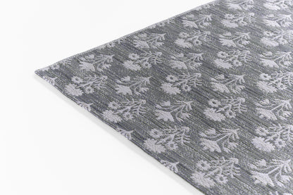 Barron BRN-5 Blue Area Rug with geometric-inspired patterns, premium wool-cotton blend