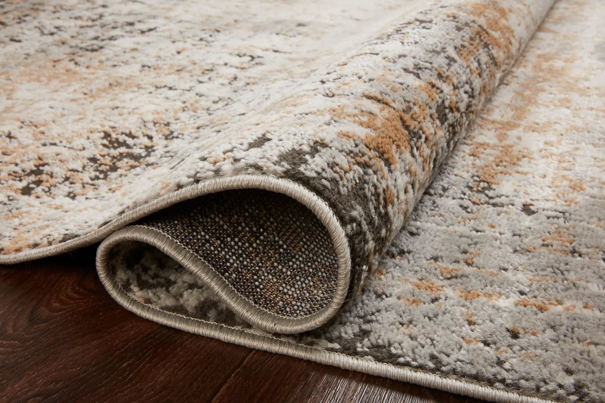 Bianca BIA-01 Stone / Gold Area Rug by Loloi