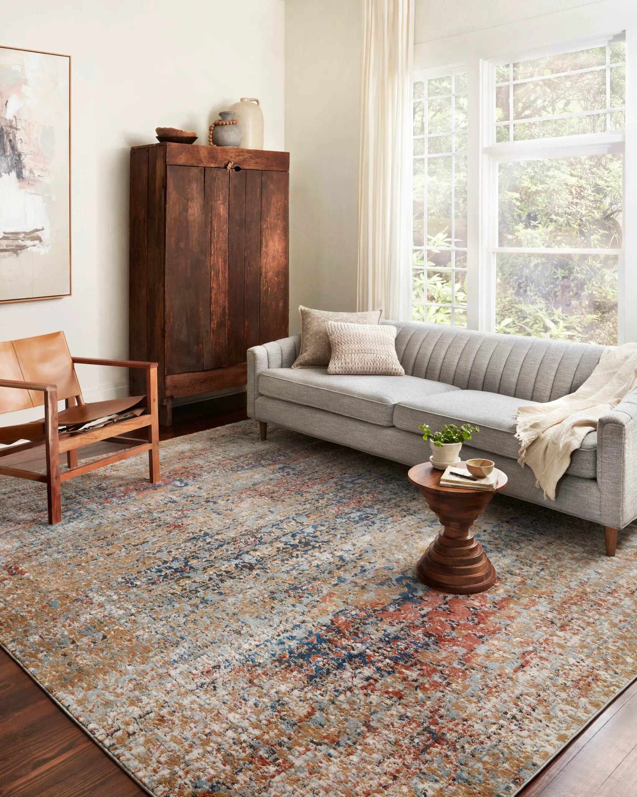 Bianca BIA-09 Ocean / Spice Area Rug by Loloi
