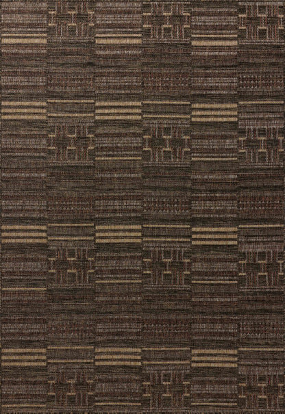 The Birch BIR-01 Spice / Tobacco Area Rug offers spirited spice and rich tobacco sophistication and contemporary and linear charm in a power-loomed polypropylene area rug