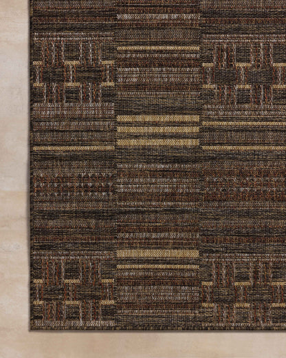 The Birch BIR-01 Spice / Tobacco Area Rug offers spirited spice and rich tobacco sophistication and contemporary and linear charm in a power-loomed polypropylene area rug