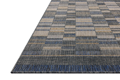 A power-loomed polypropylene area rug with contemporary and linear design in casual denim and radiant gold hues, the Birch BIR-04 Denim / Gold Area Rug is a standout in any décor