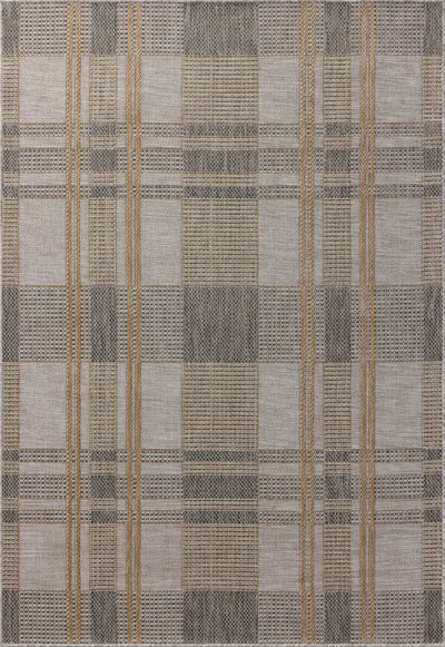 The Birch BIR-05 Bone / Gold Area Rug highlights bone and radiant gold tones and contemporary and linear texture in a beautifully made power-loomed polypropylene area rug