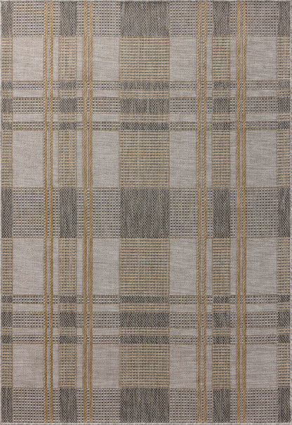 The Birch BIR-05 Bone / Gold Area Rug highlights bone and radiant gold tones and contemporary and linear texture in a beautifully made power-loomed polypropylene area rug