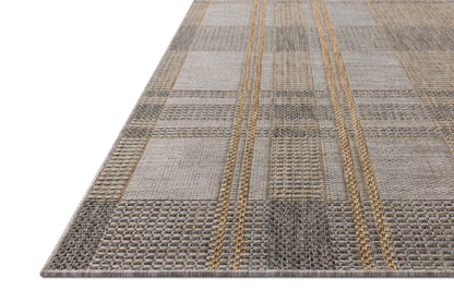 The Birch BIR-05 Bone / Gold Area Rug highlights bone and radiant gold tones and contemporary and linear texture in a beautifully made power-loomed polypropylene area rug