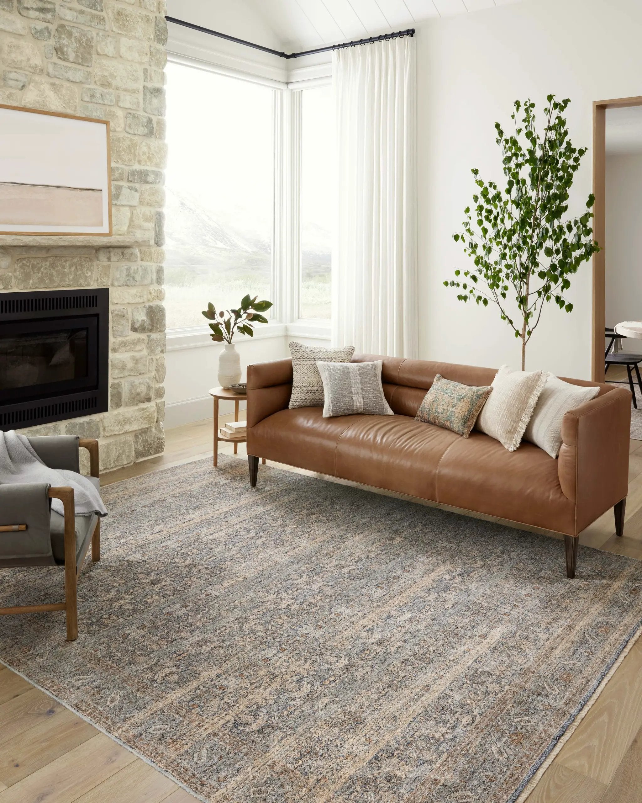 Blake BLA-02 Ocean / Mocha Area Rug by Angela Rose x Loloi