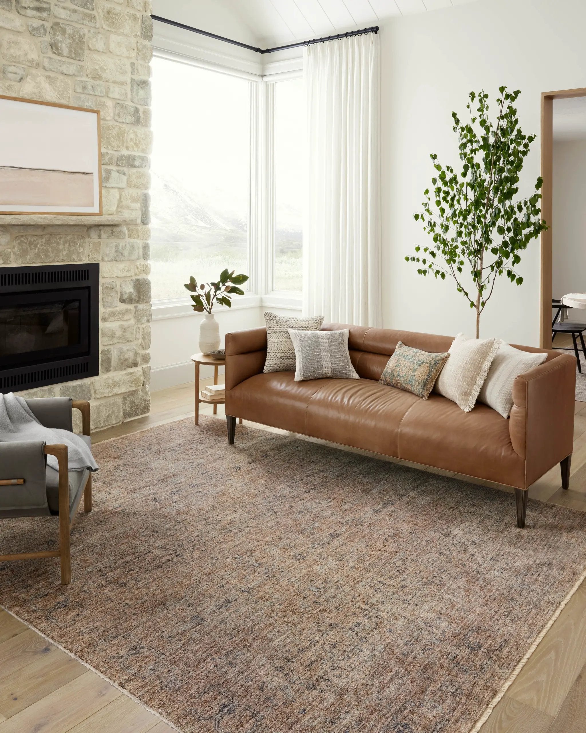 Blake BLA-03 Taupe / Blue Area Rug by Angela Rose x Loloi