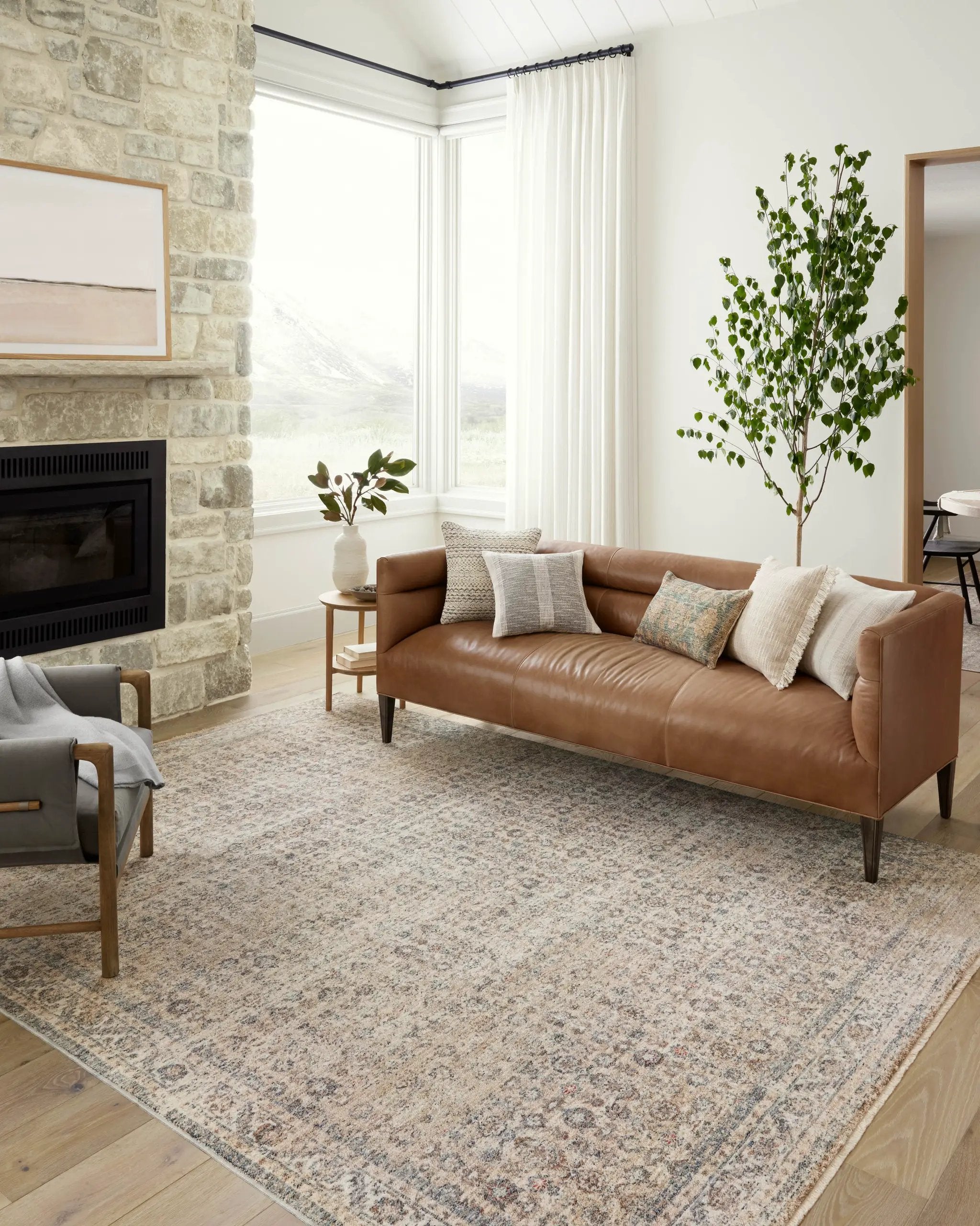 Blake BLA-04 Beige / Denim Area Rug by Angela Rose x Loloi