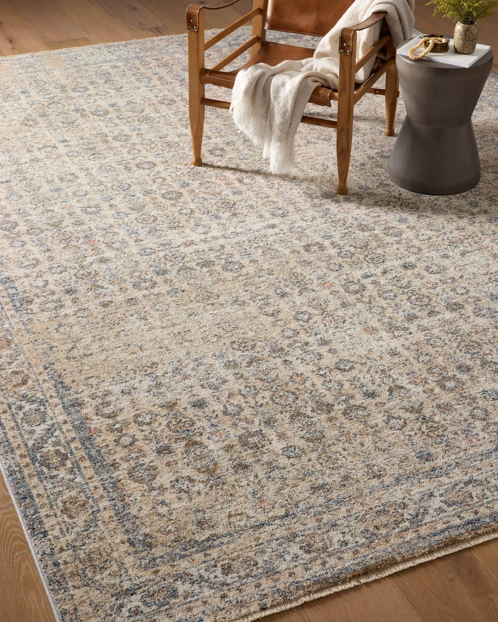 Blake BLA-04 Beige / Denim Area Rug by Angela Rose x Loloi