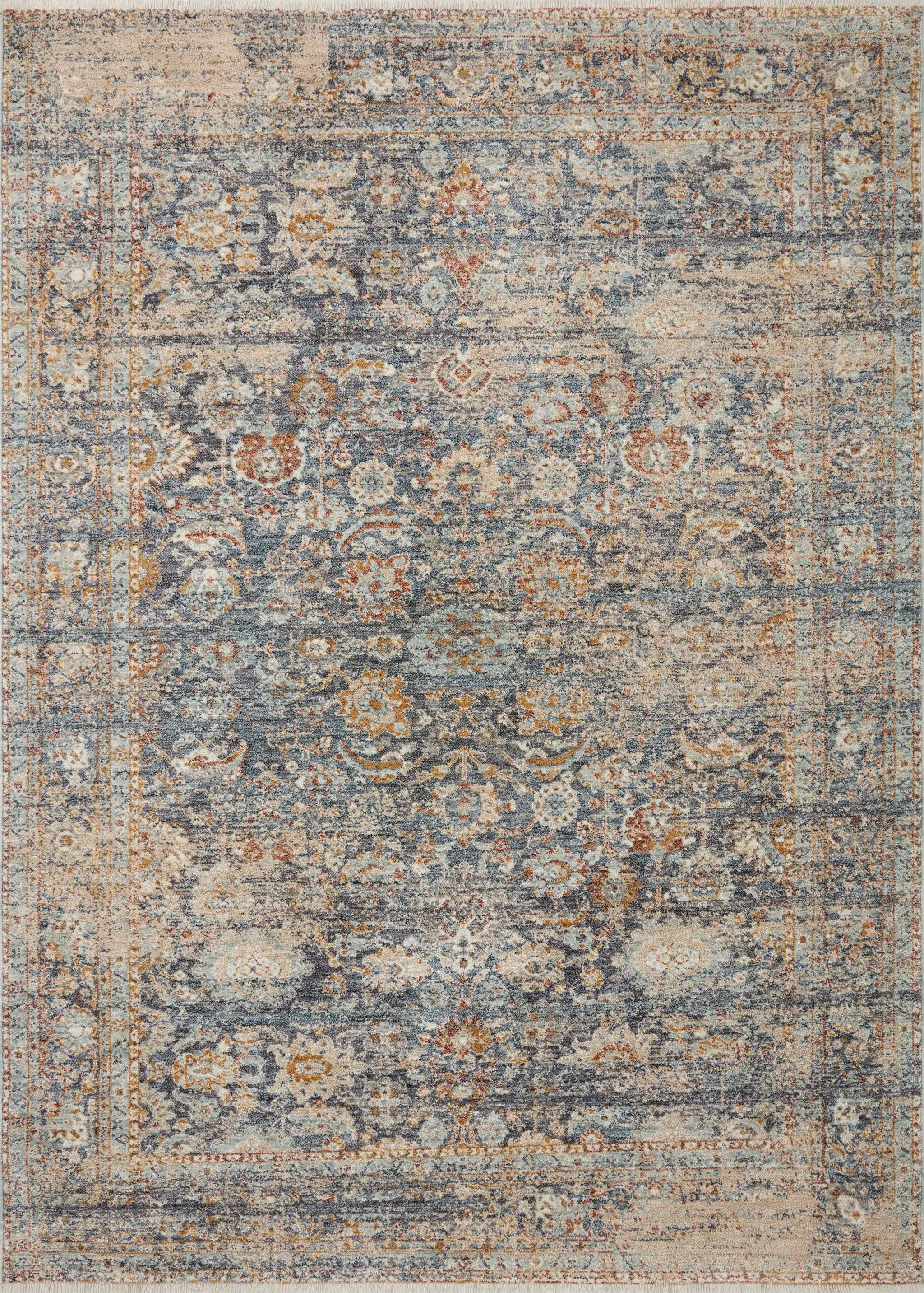 Blake BLA-07 Navy / Multi Area Rug by Angela Rose x Loloi