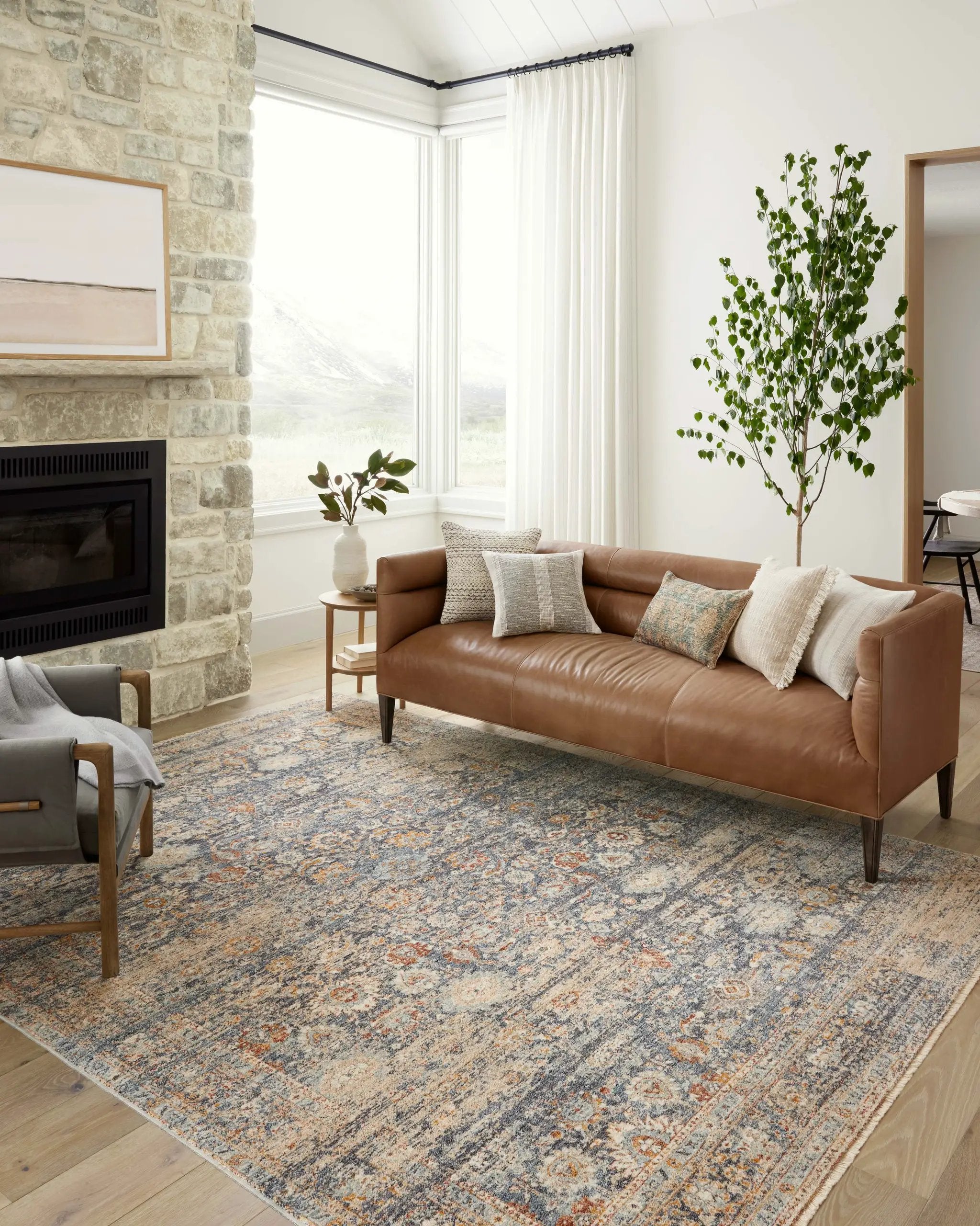 Blake BLA-07 Navy / Multi Area Rug by Angela Rose x Loloi