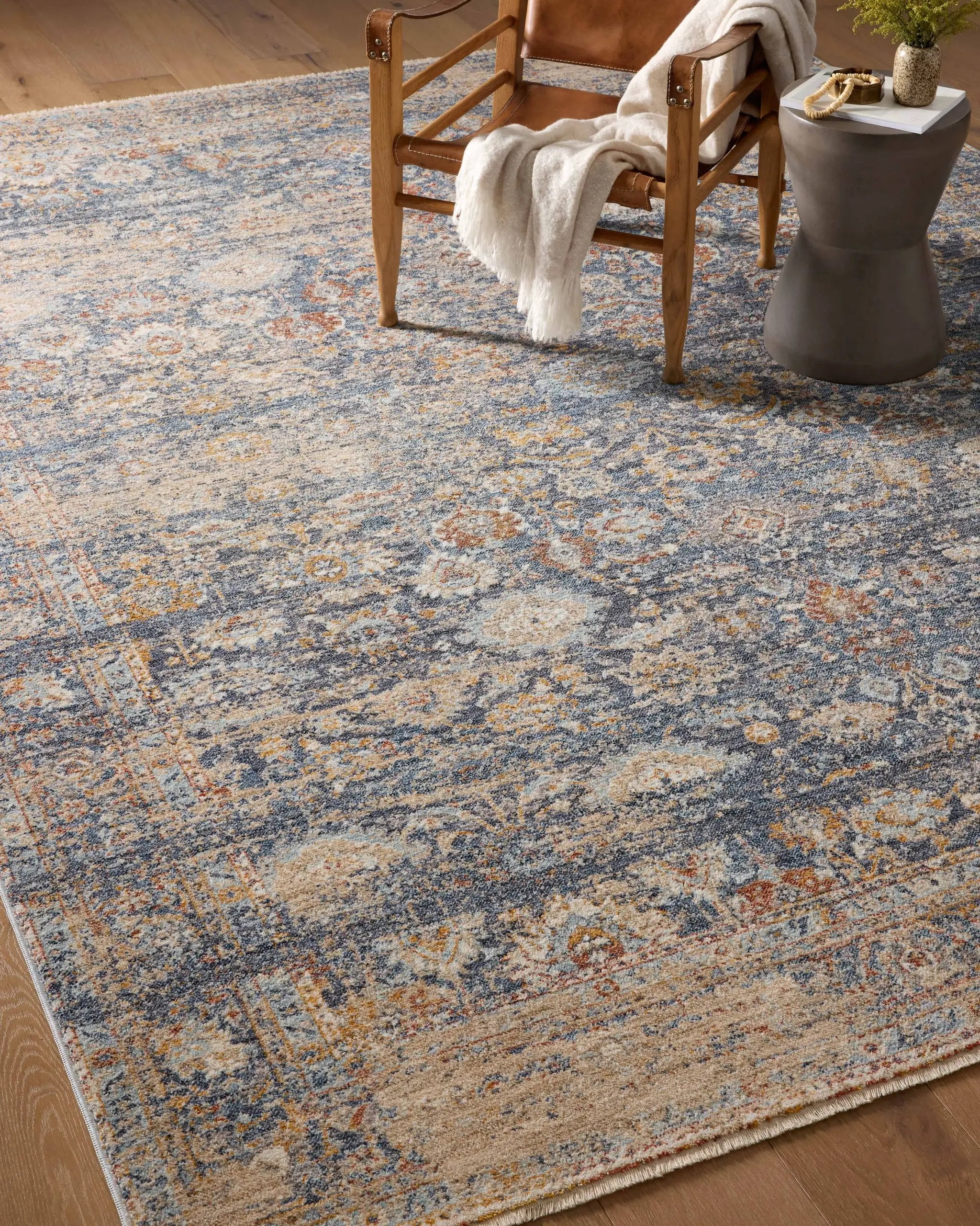 Blake BLA-07 Navy / Multi Area Rug by Angela Rose x Loloi