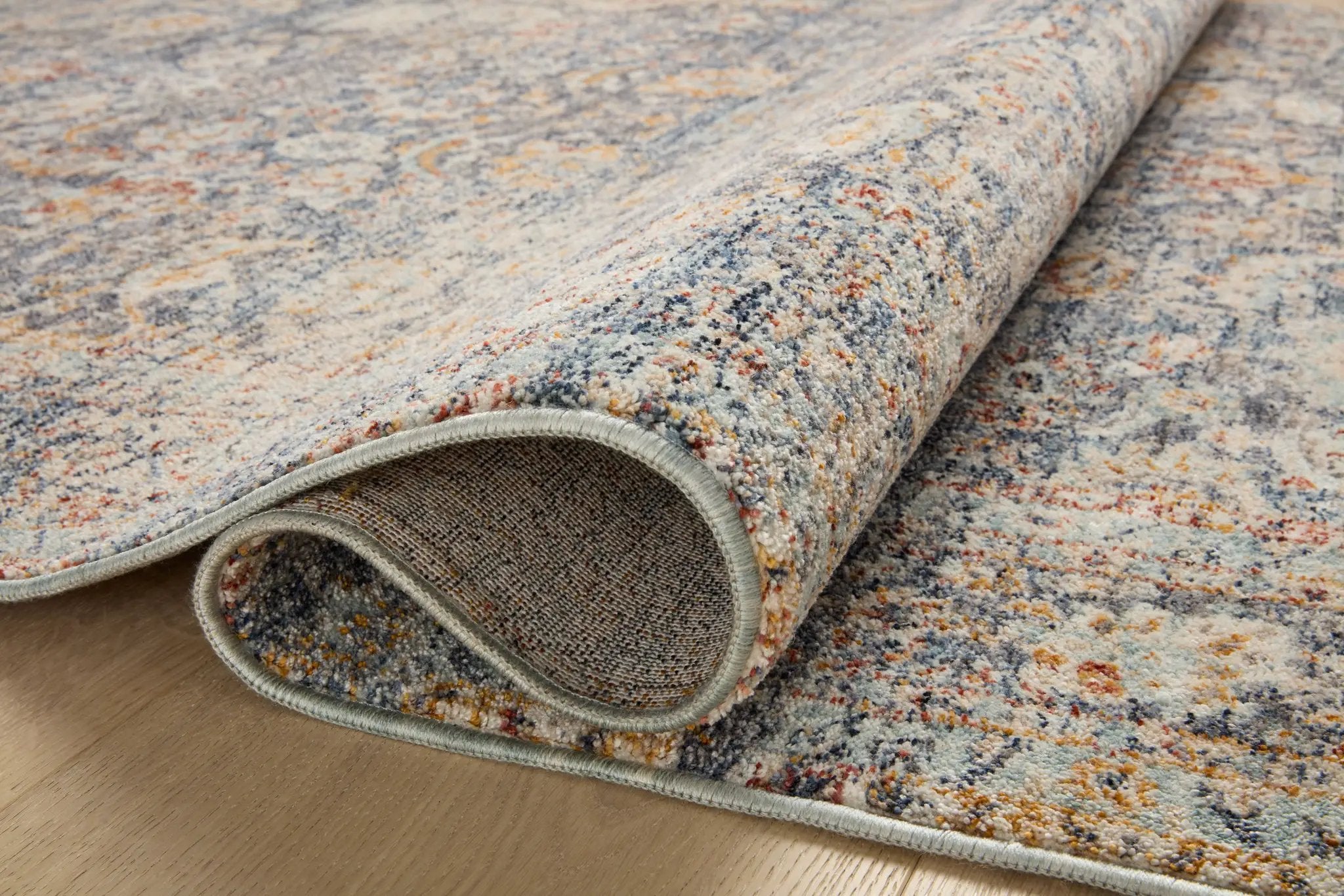 Blake BLA-07 Navy / Multi Area Rug by Angela Rose x Loloi