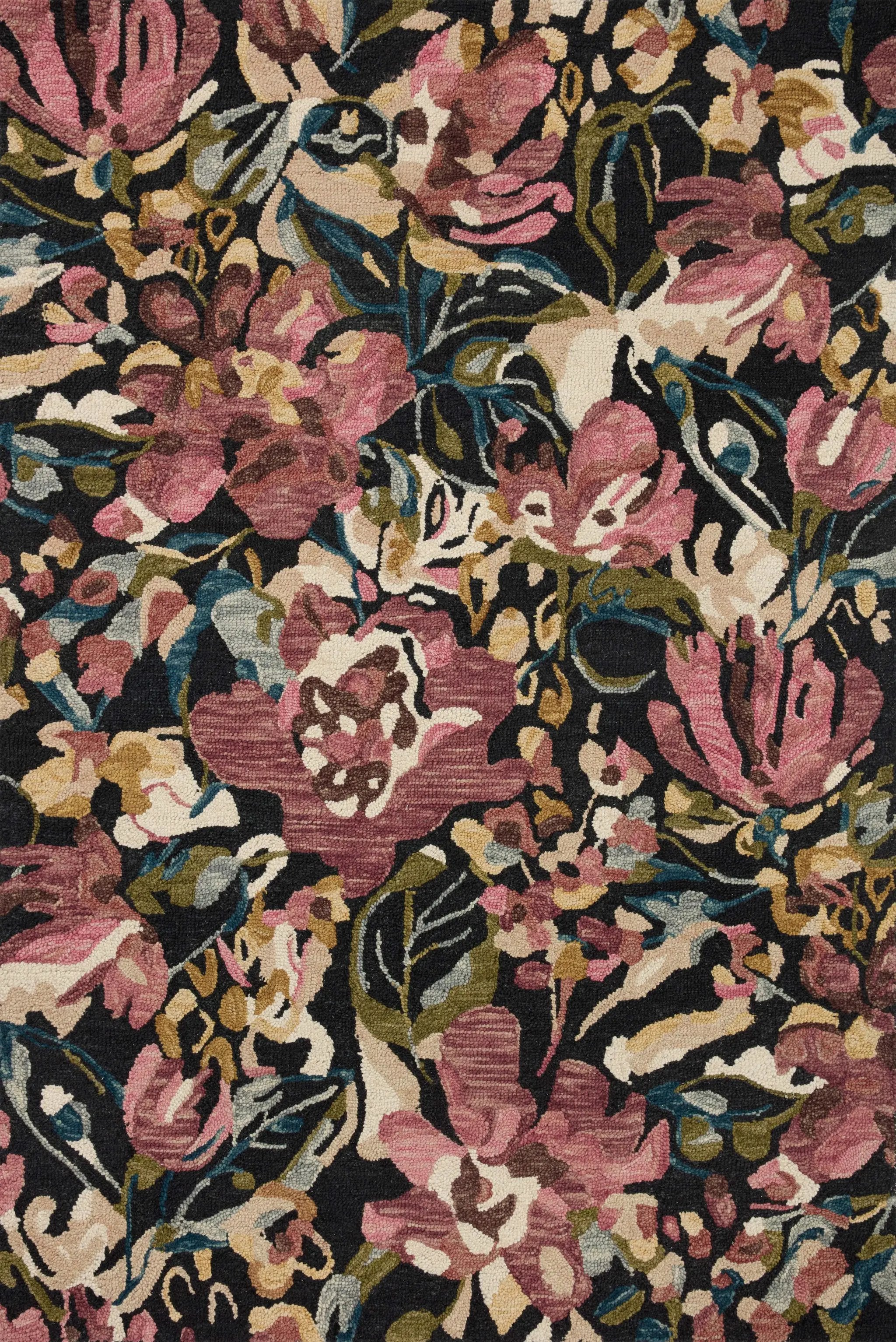 Belladonna BLM-01 Black / Berry Area Rug by Loloi