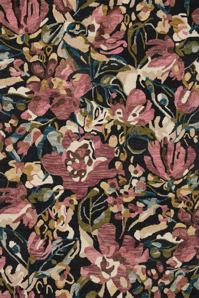 Belladonna BLM-01 Black / Berry Area Rug by Loloi