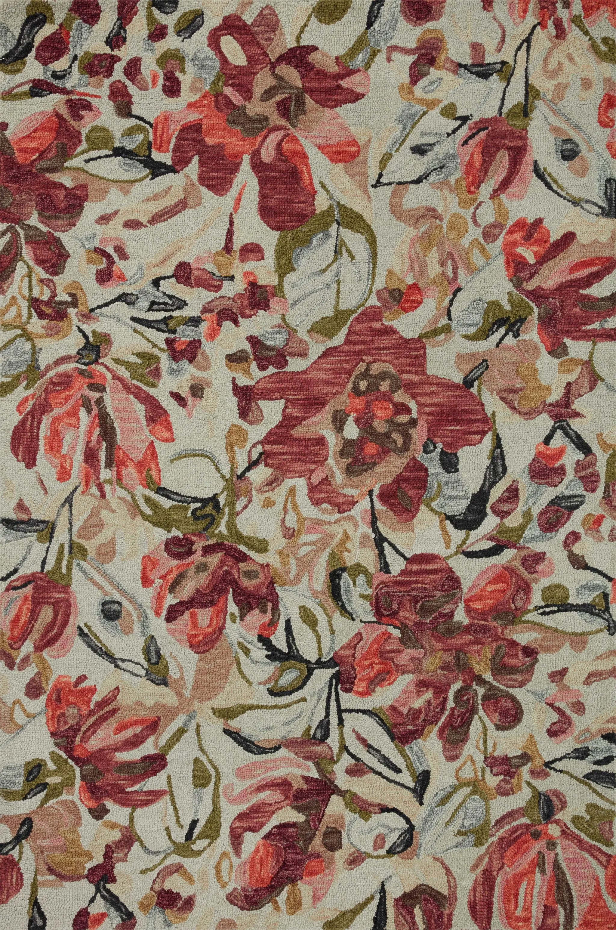 Belladonna BLM-01 Ivory / Raspberry Area Rug by Loloi
