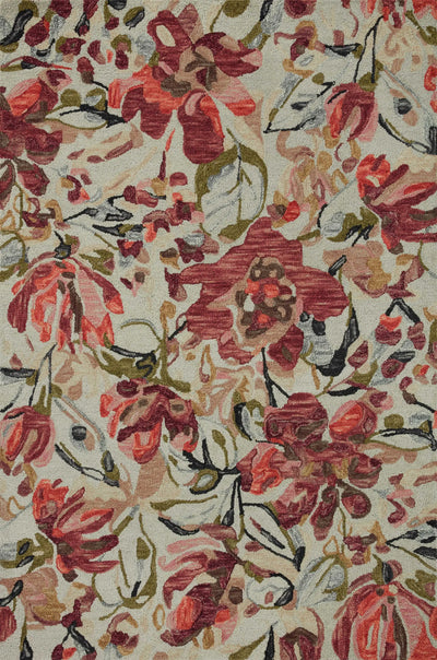 Belladonna BLM-01 Ivory / Raspberry Area Rug by Loloi